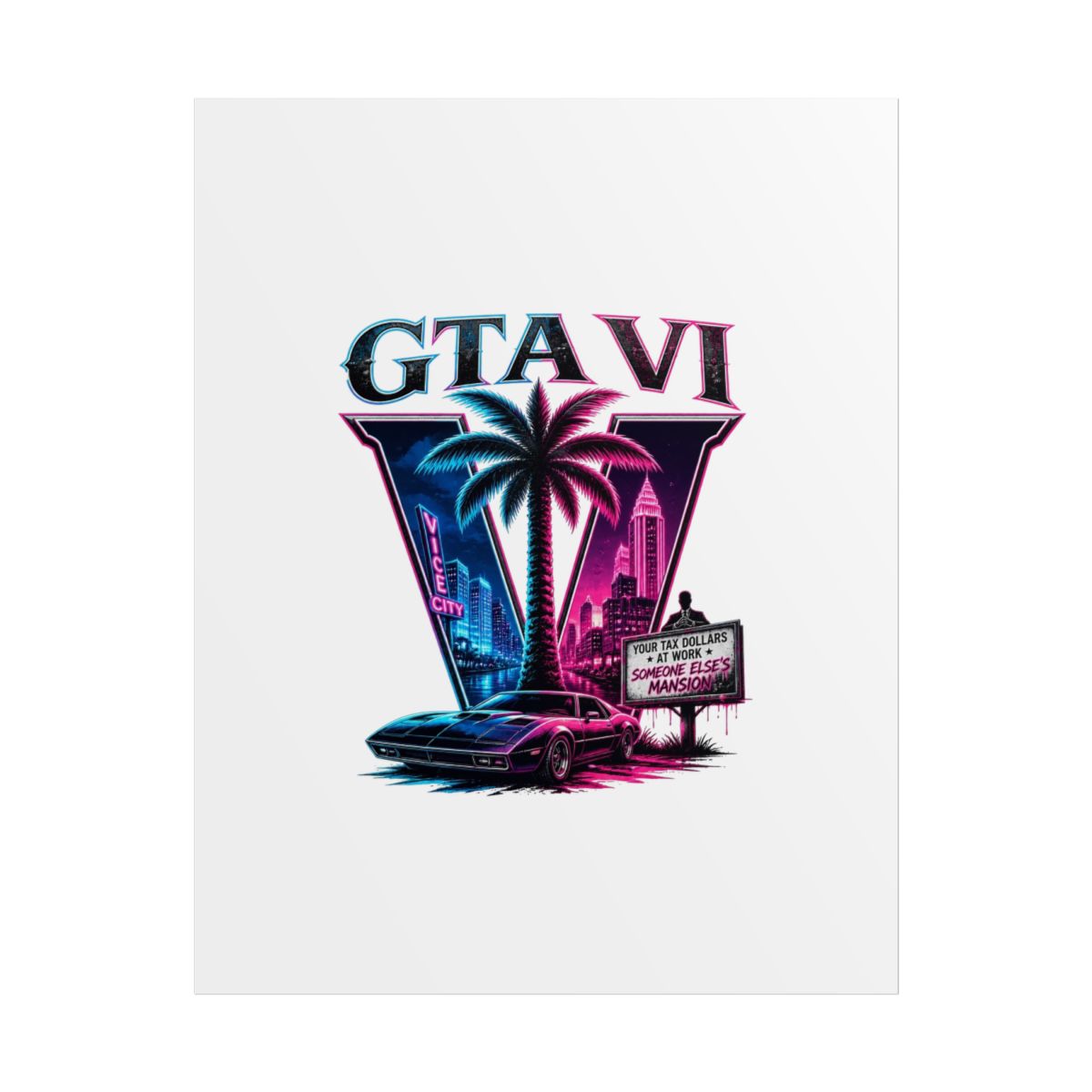 GTA VI "GTA VI" Poster - alternate angle 1, merchandise