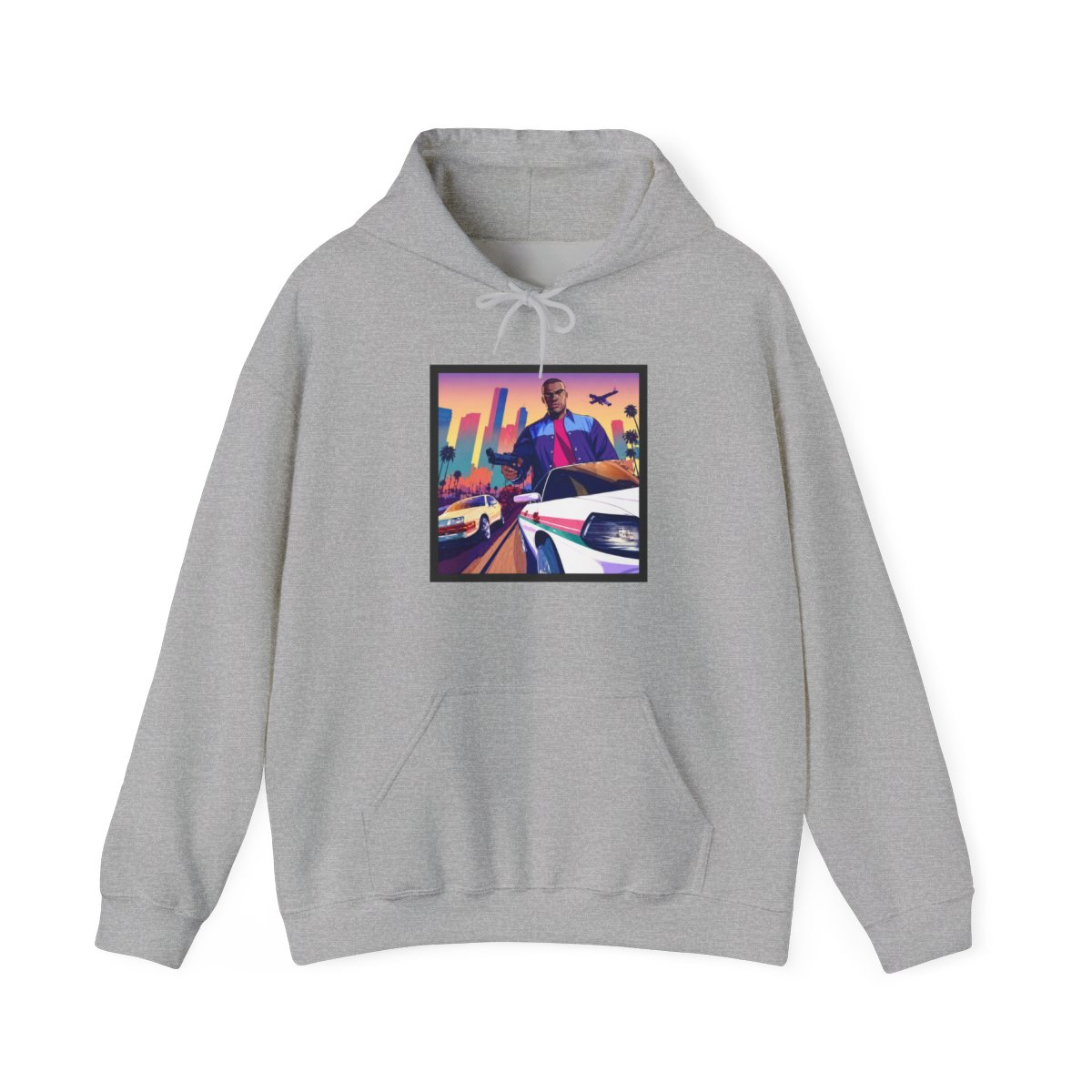Gta Hoodie Two Tone Hoodie | GTA VI - alternate angle 3, merchandise