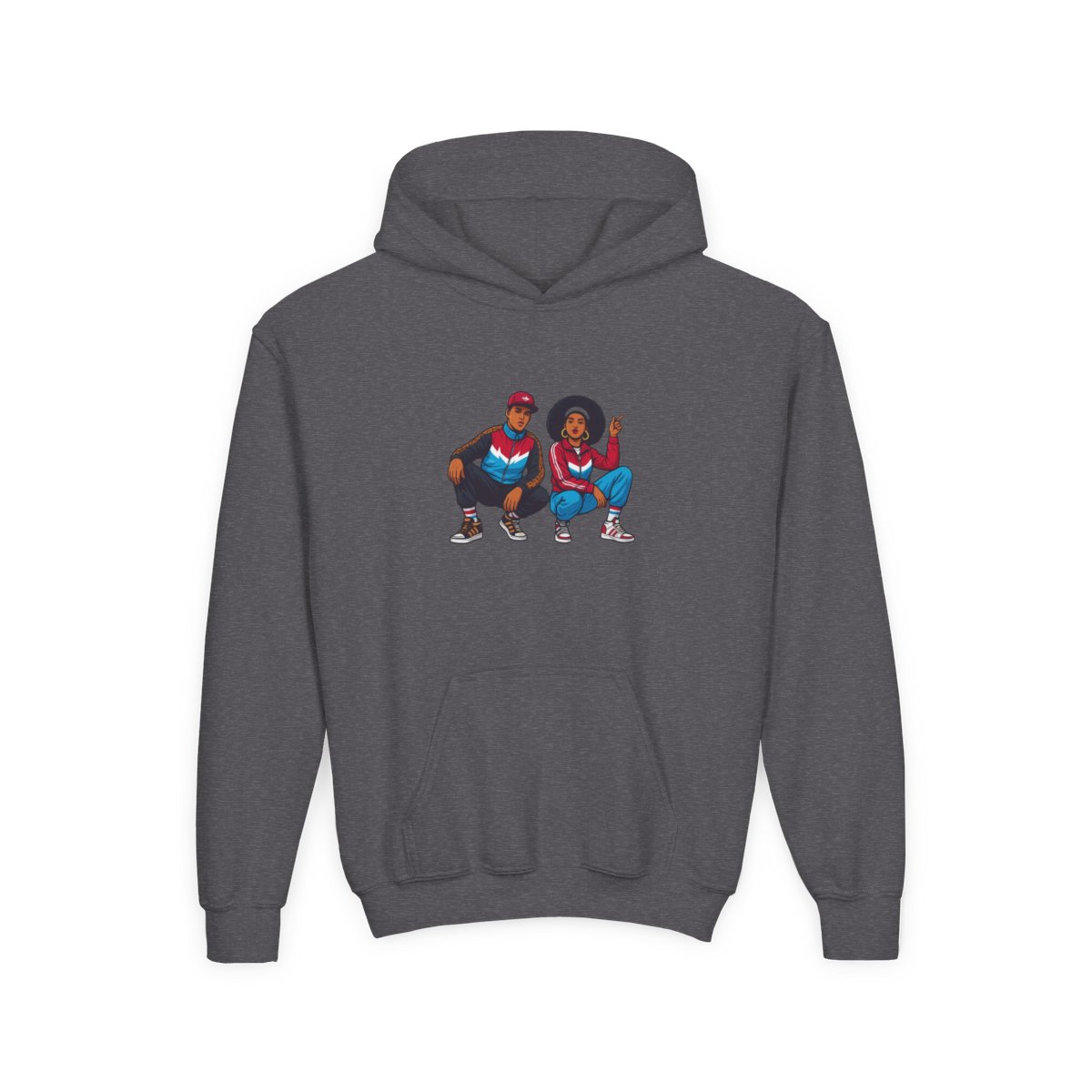 1980s B-Boy FlyGirl GTA Style Kids Hoodie - alternate angle 3, merchandise