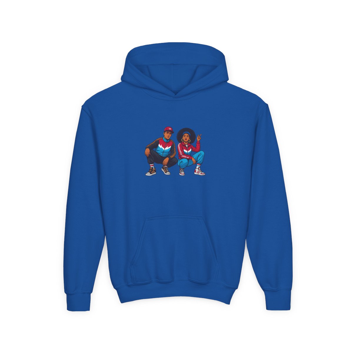 1980s B-Boy FlyGirl GTA Style Kids Hoodie - alternate angle 5, merchandise