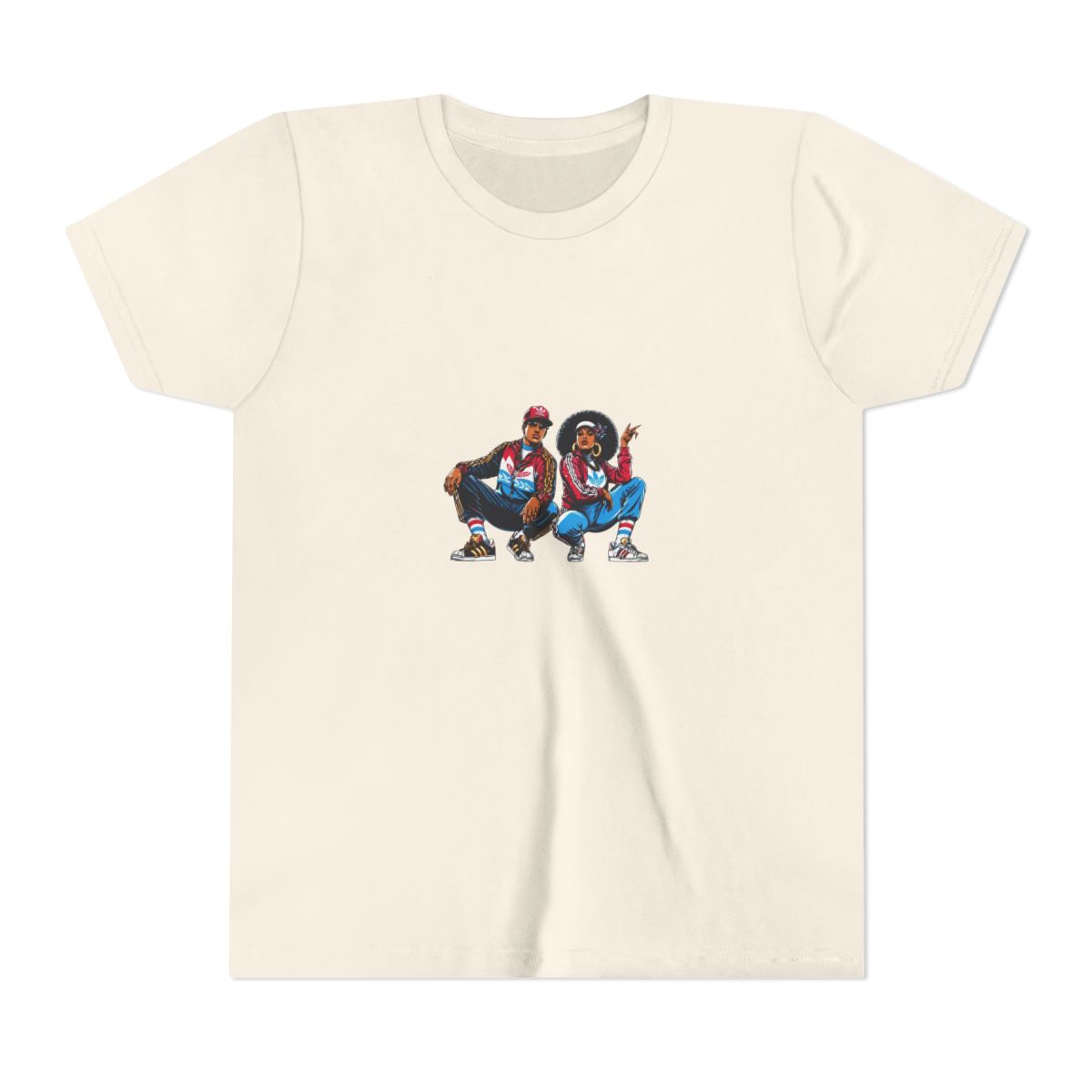 1980s B-Boy FlyGirl GTA Style Kids T Shirt - Retro Hip-Hop Gamer Gift - alternate angle 3, merchandise