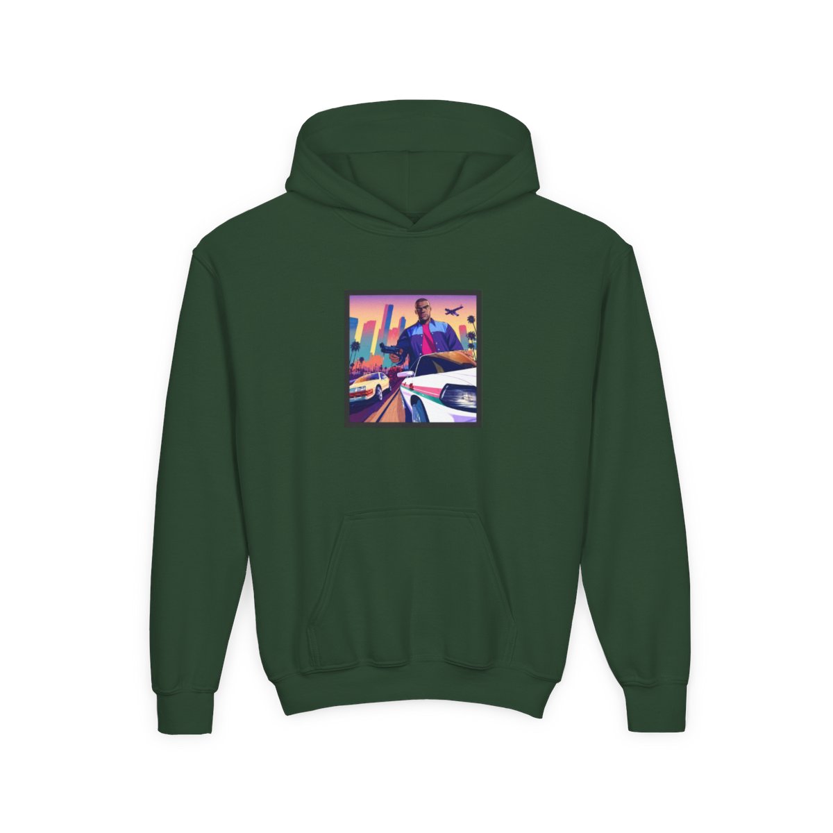 Gta Hoodie Two Tone Kids Hoodie | GTA VI - alternate angle 2, merchandise